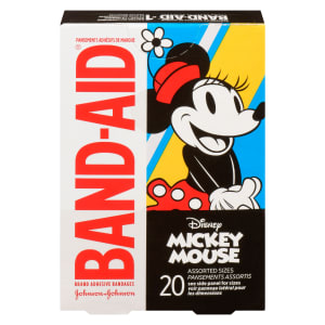 BAND-AID Brand Adhesive Bandages Disney Mickey Mouse 20 Assorted Sizes