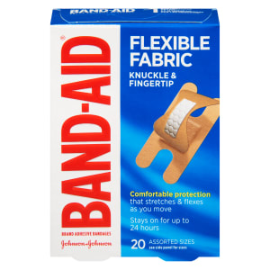 Band-Aid Brand Adhesive Bandages Flexible Fabric 20 Assorted Sizes