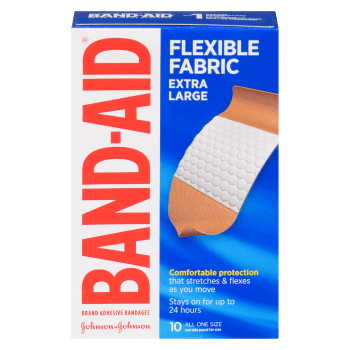 Band-Aid Brand Adhesive Bandages Flexible Fabric Extra Large 10 All One Size