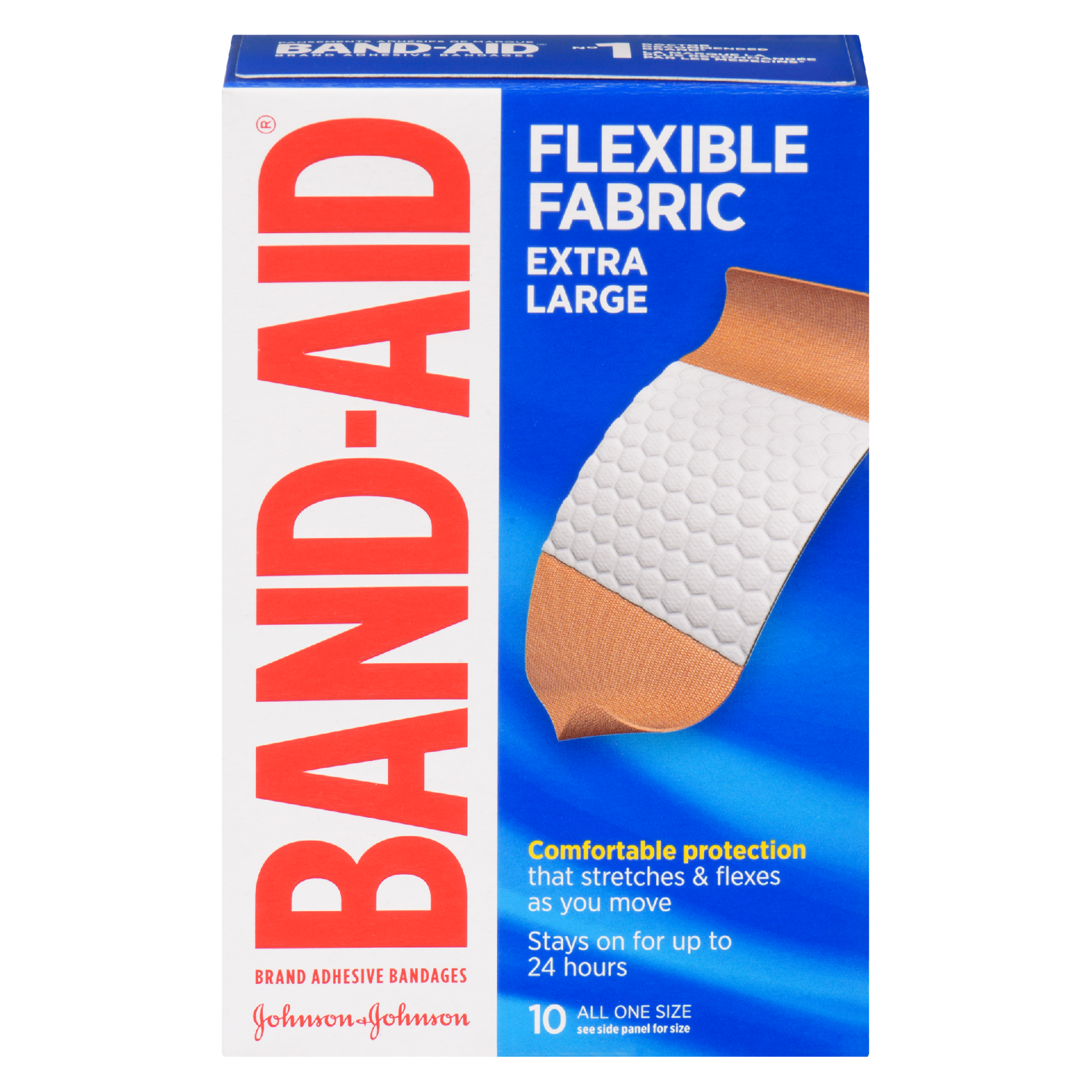 Band-Aid Brand Adhesive Bandages Flexible Fabric Extra Large 10 All One Size