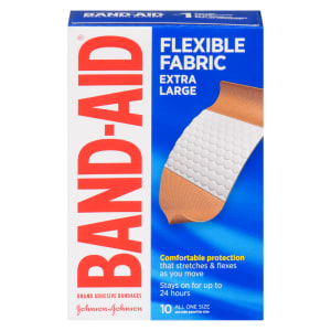 Band-Aid Brand Adhesive Bandages Flexible Fabric Extra Large 10 All One Size