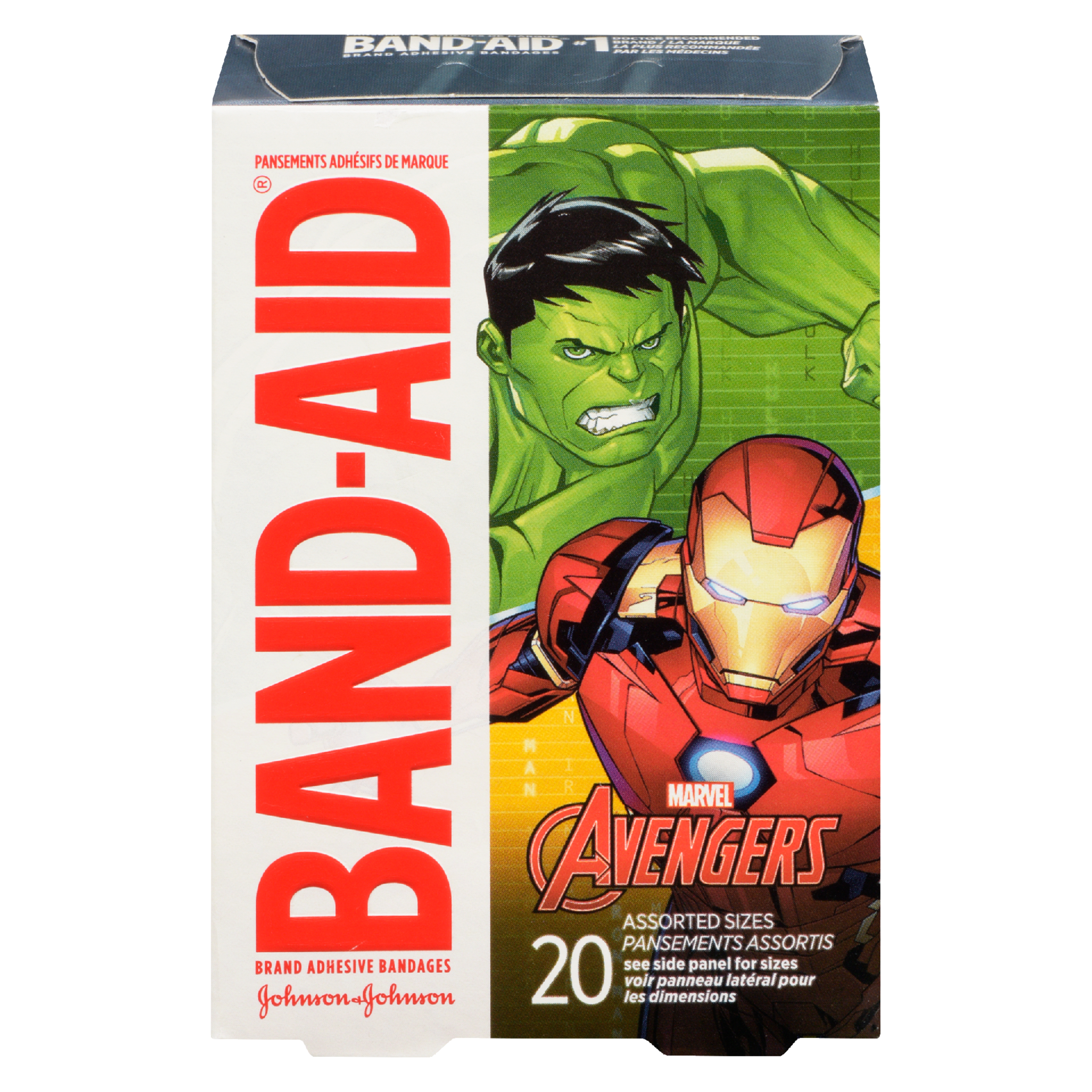 Band-Aid Brand Adhesive Bandages Marvel Avengers 20 Assorted Sizes