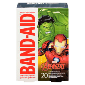 Band-Aid Brand Adhesive Bandages Marvel Avengers 20 Assorted Sizes