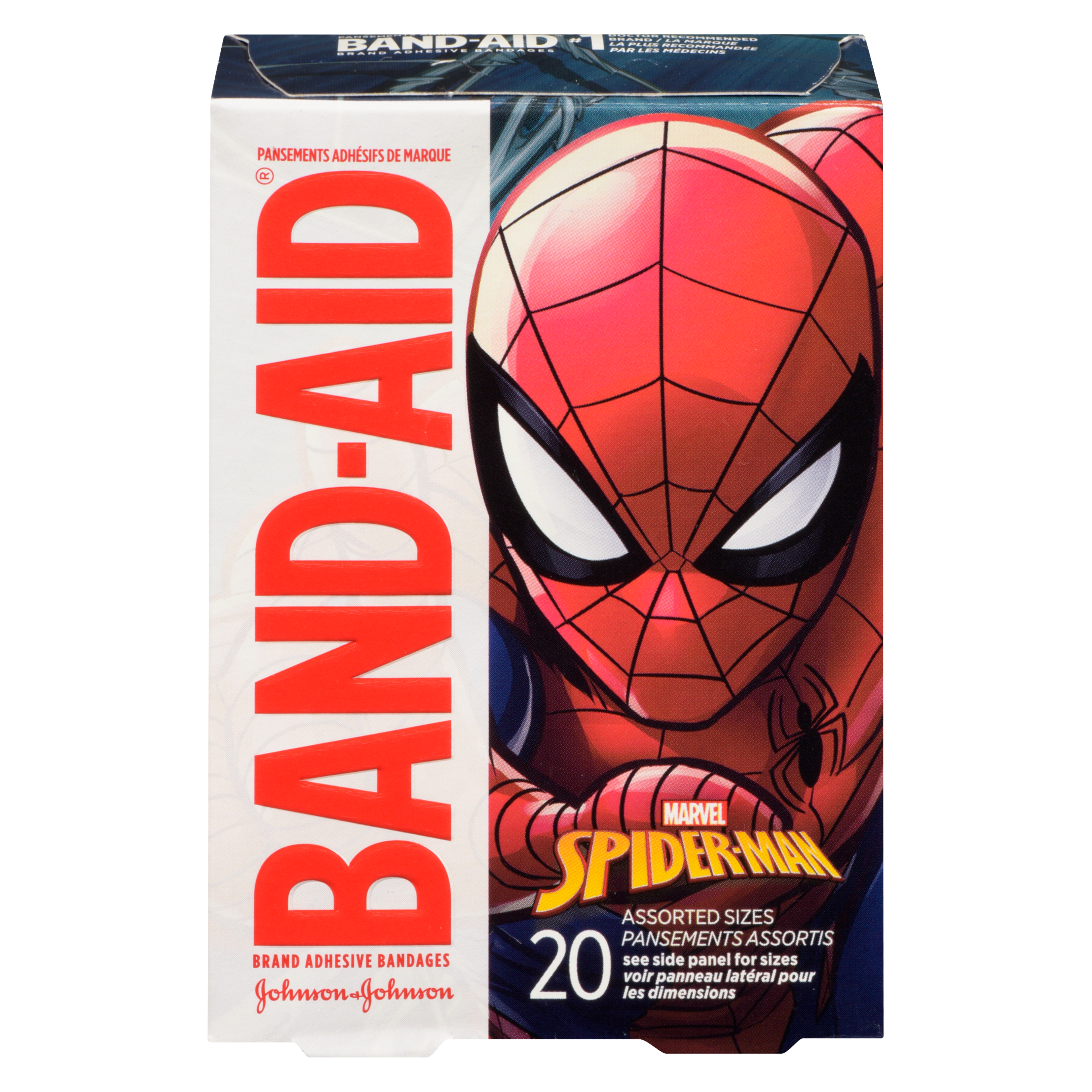 Band-Aid Brand Adhesive Bandages Marvel Spider-Man 20 Assorted Sizes