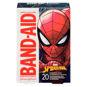Band-Aid Brand Adhesive Bandages Marvel Spider-Man 20 Assorted Sizes