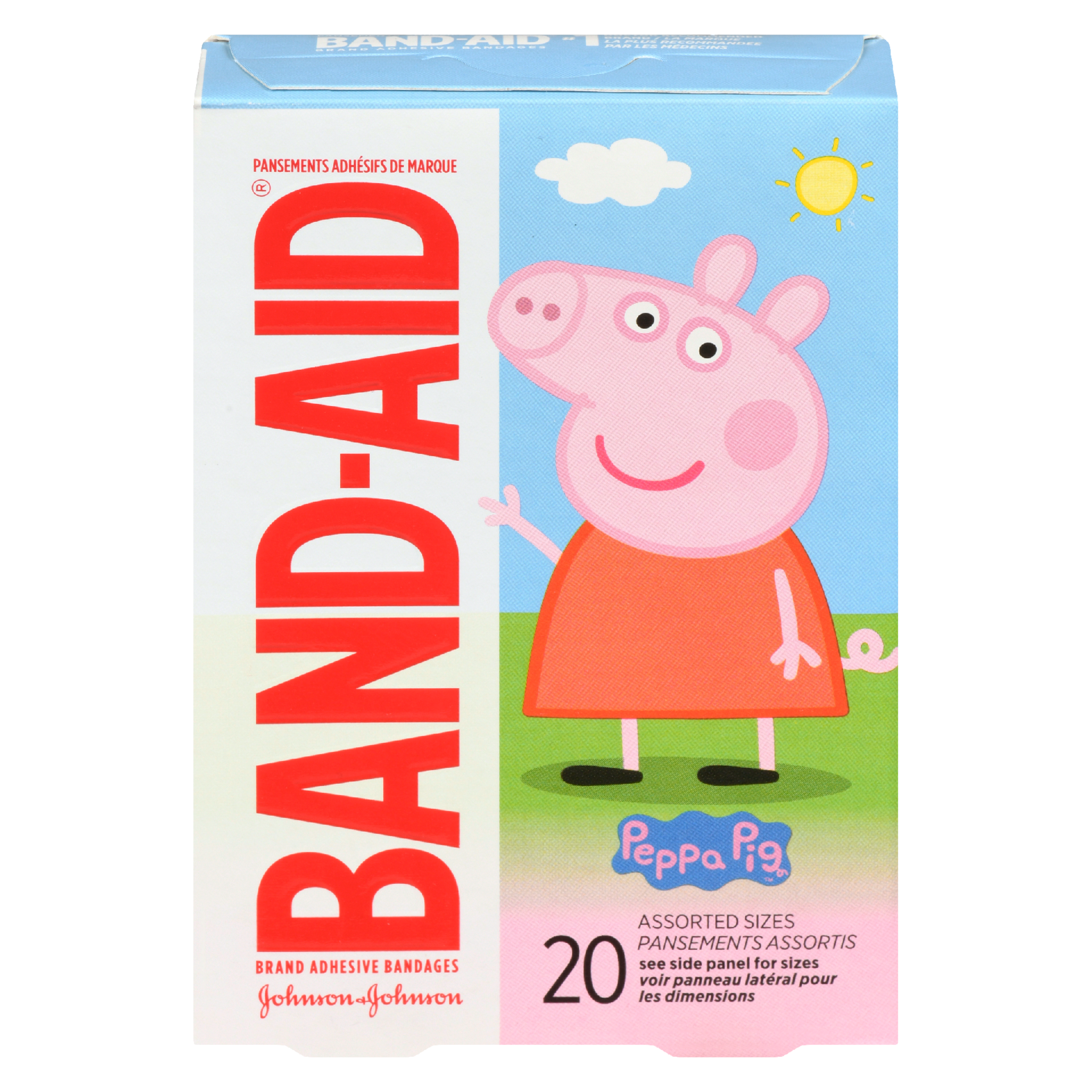Band-Aid Brand Adhesive Bandages Peppa Pig 20 Assorted Sizes