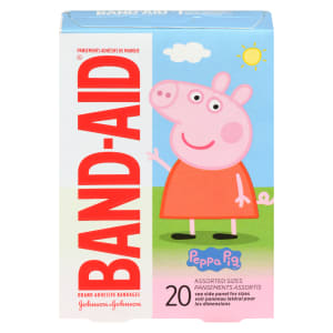 Band-Aid Brand Adhesive Bandages Peppa Pig 20 Assorted Sizes