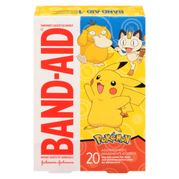 BAND-AID Brand Adhesive Bandages Pokémon 20 Assorted Sizes