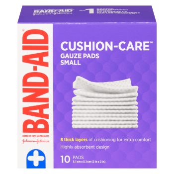 Band-Aid Cushion-Care Gauze Pads Small 10 Pads