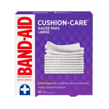 Band-Aid Cushion-Care Large Gauze Pads (10 Count)