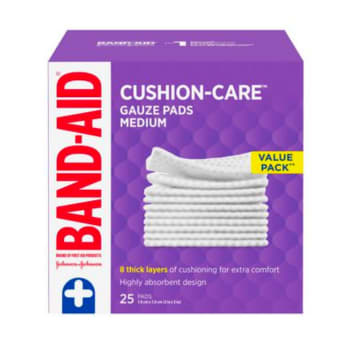 Band-Aid Cushion-Care Medium Gauze Pads (25 count)