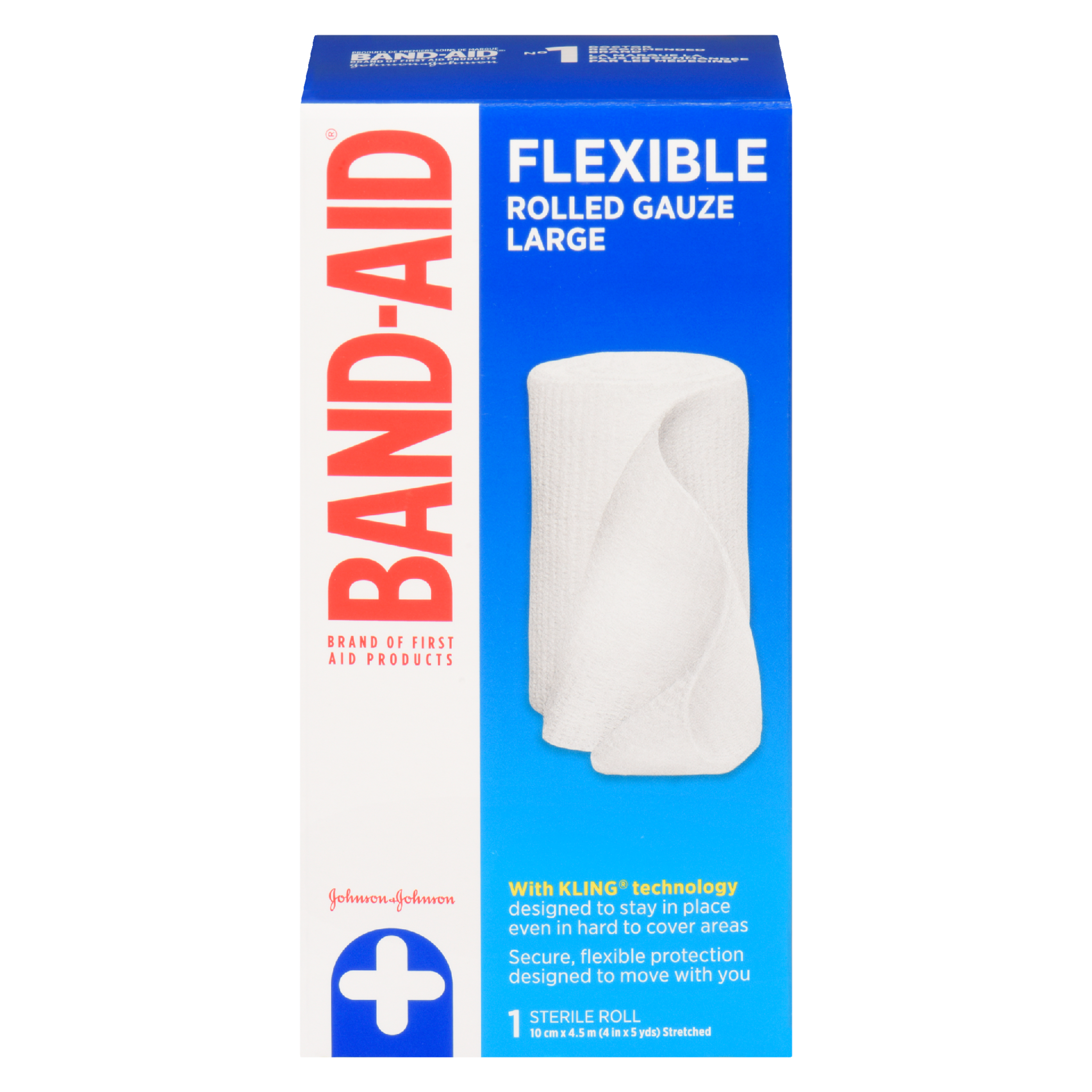 Band-Aid Flexible Rolled Gauze Large 1 Sterile Roll