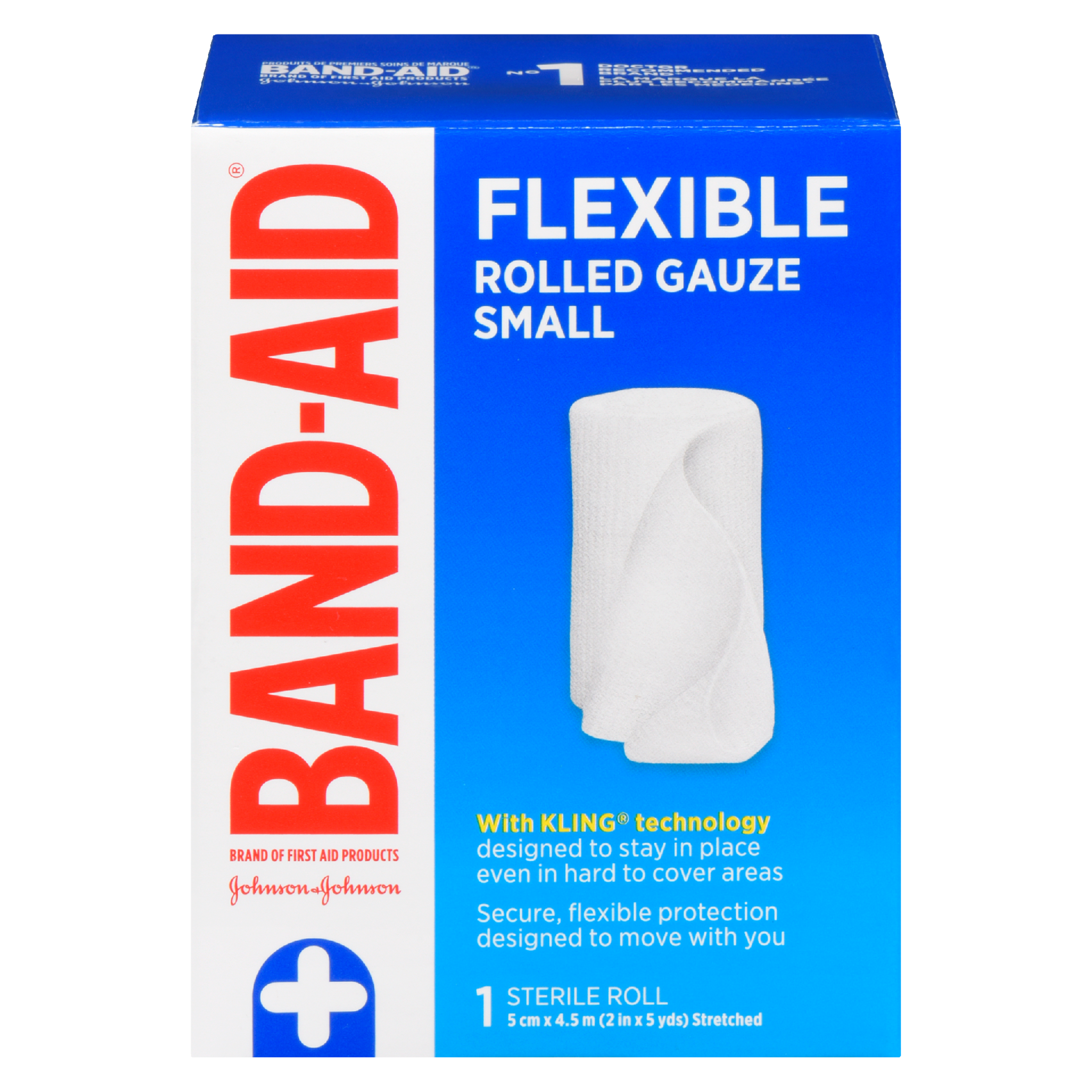 Band-Aid Flexible Rolled Gauze Small 1 Sterile Roll