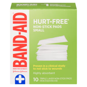 Band-Aid Hurt-Free Non-Stick Pads Small 10 Triple Layer Non-Stick Pads