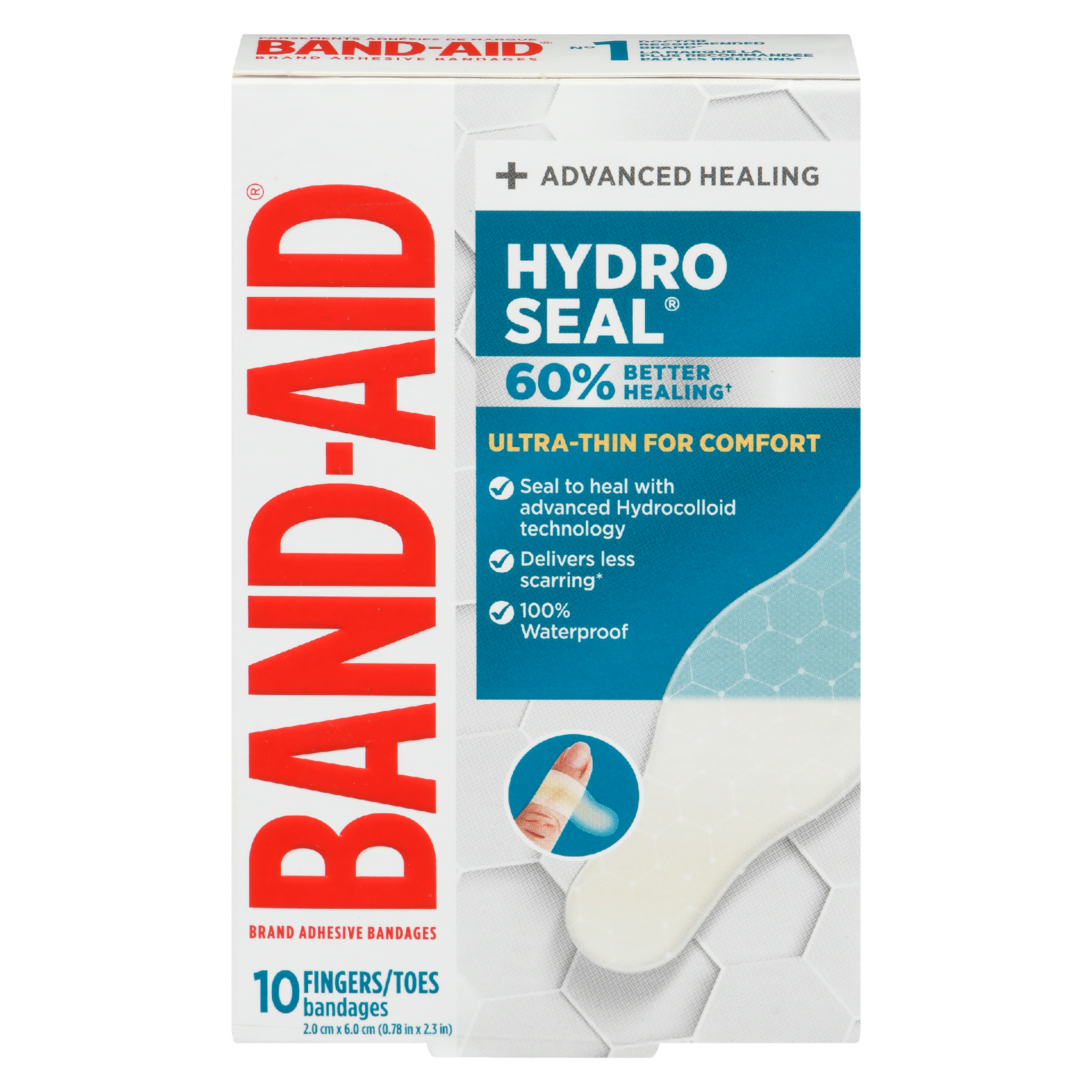 BAND-AID Hydro Seal Brand Adhesive Bandages 10 Fingers/Toes Bandages