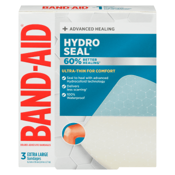BAND-AID Hydro Seal Brand Adhesive Bandages 3 Extra Large Bandages