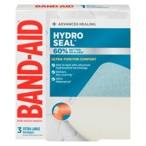 BAND-AID Hydro Seal Brand Adhesive Bandages 3 Extra Large Bandages