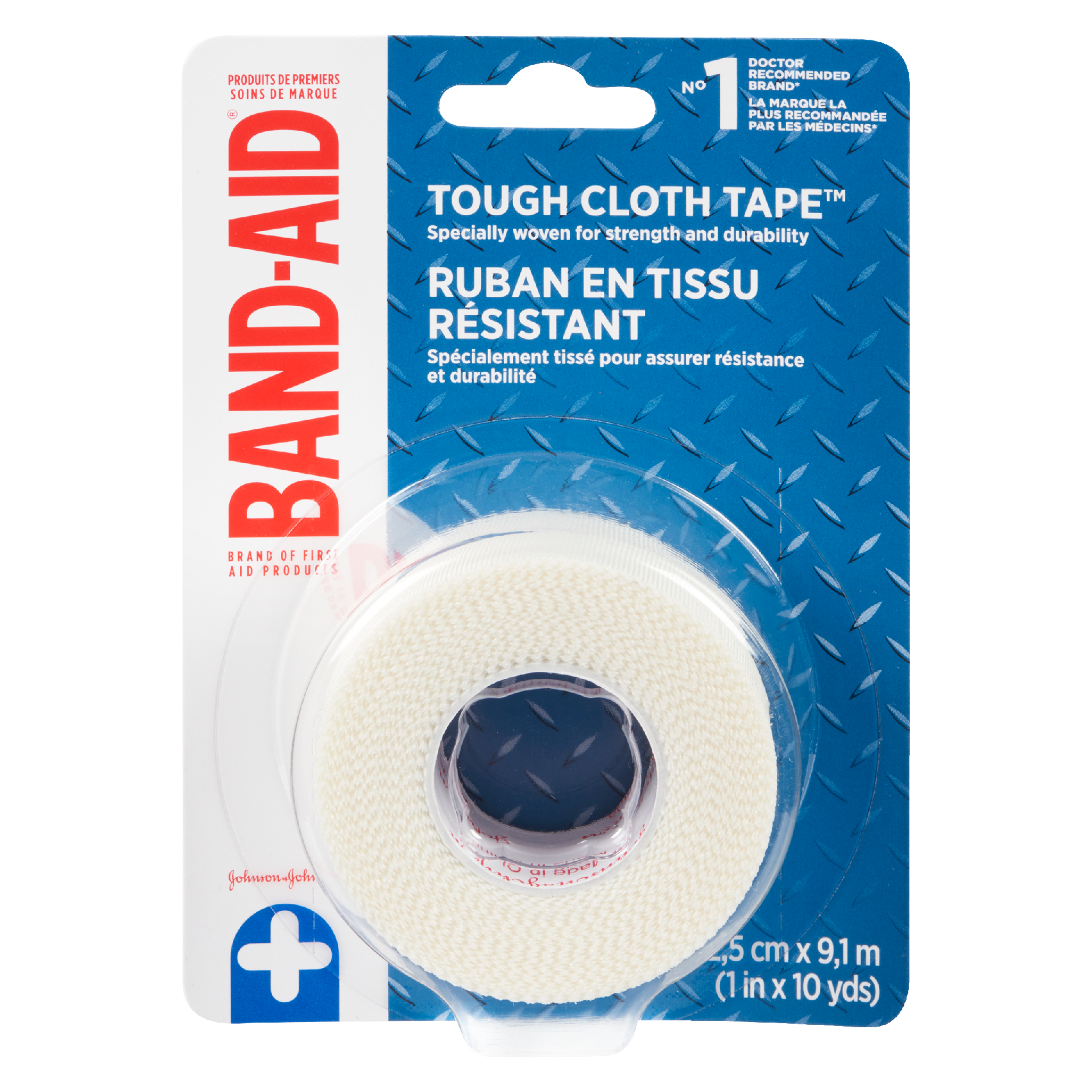 Band-Aid Tough Cloth Tape 2,5 cm x 9,1 m
