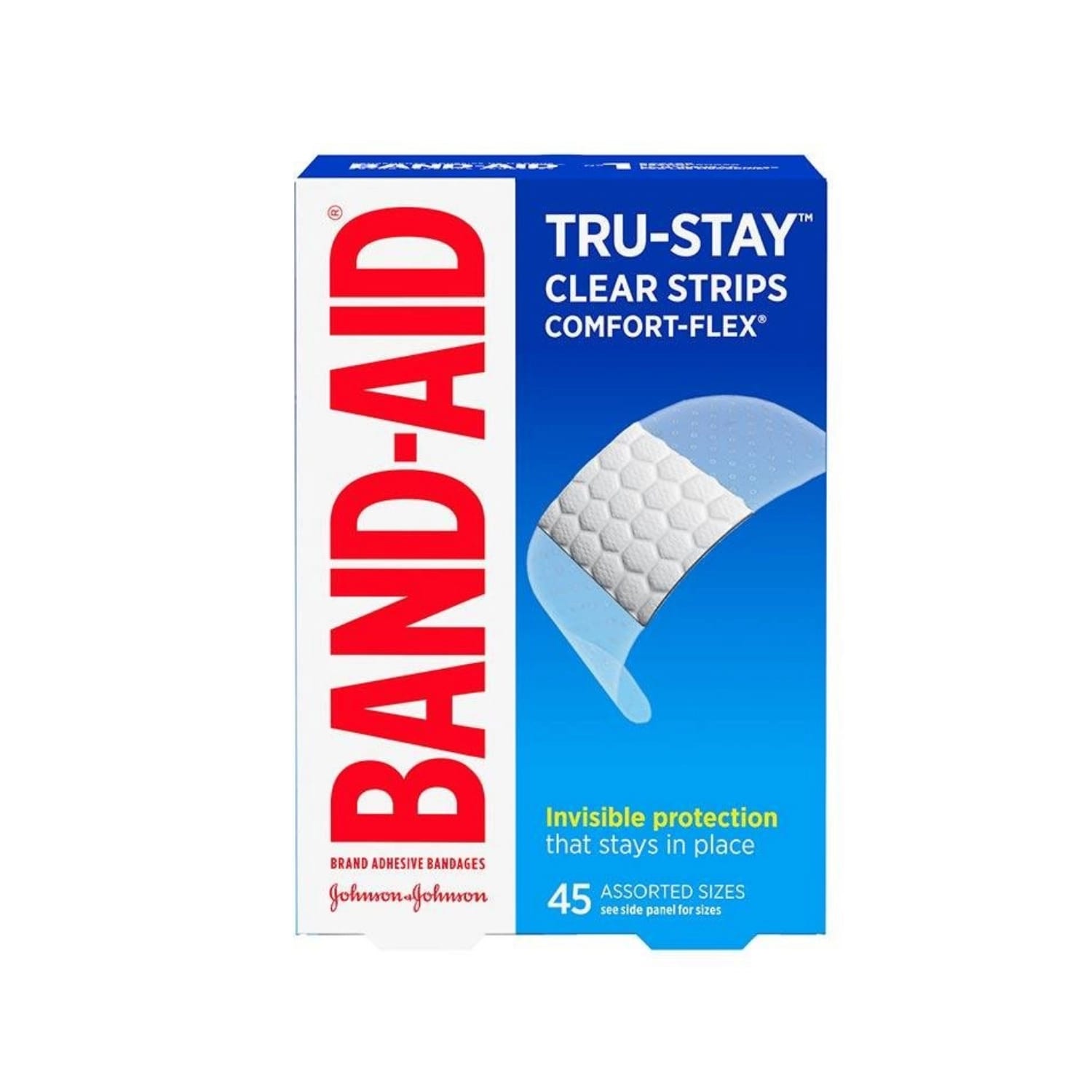 BAND-AID TRU-STAY Clear Strips COMFORT-FLEX Bandages (Assorted