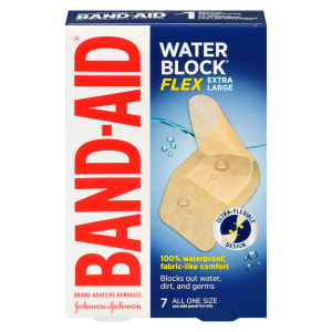 Band-Aid Water Block Flex Brand Adhesive Bandages Extra Large 7 All One Size