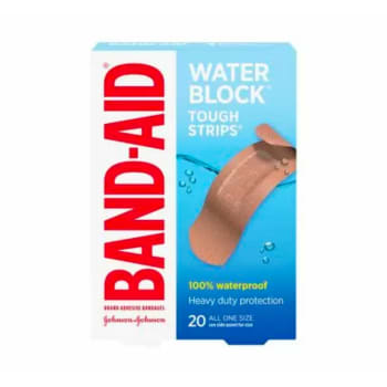 Band-Aid Water Block Tough-Strips Adhesive Bandages (20 Count)