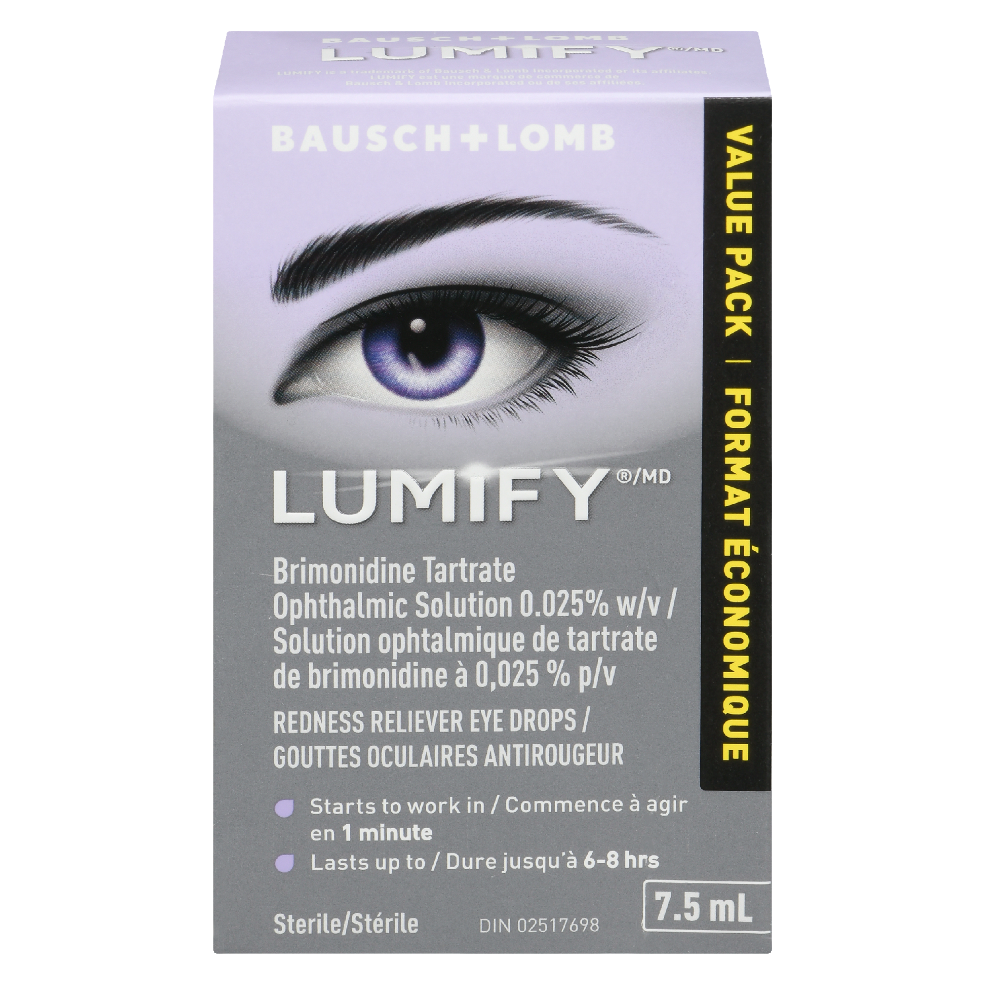 Bausch + Lomb LUMIFY Redness Reliever Eye Drops Value Pack 7.5 ml