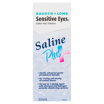 Bausch + Lomb Sensitive Eyes Saline Plus Solution Sterile 355 ml