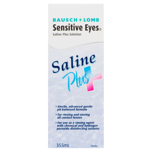 Bausch + Lomb Sensitive Eyes Saline Plus Solution Sterile 355 ml