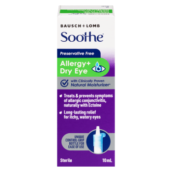 Bausch + Lomb Soothe Lubricating Eye Drops Allergy + Dry Eye 10 ml
