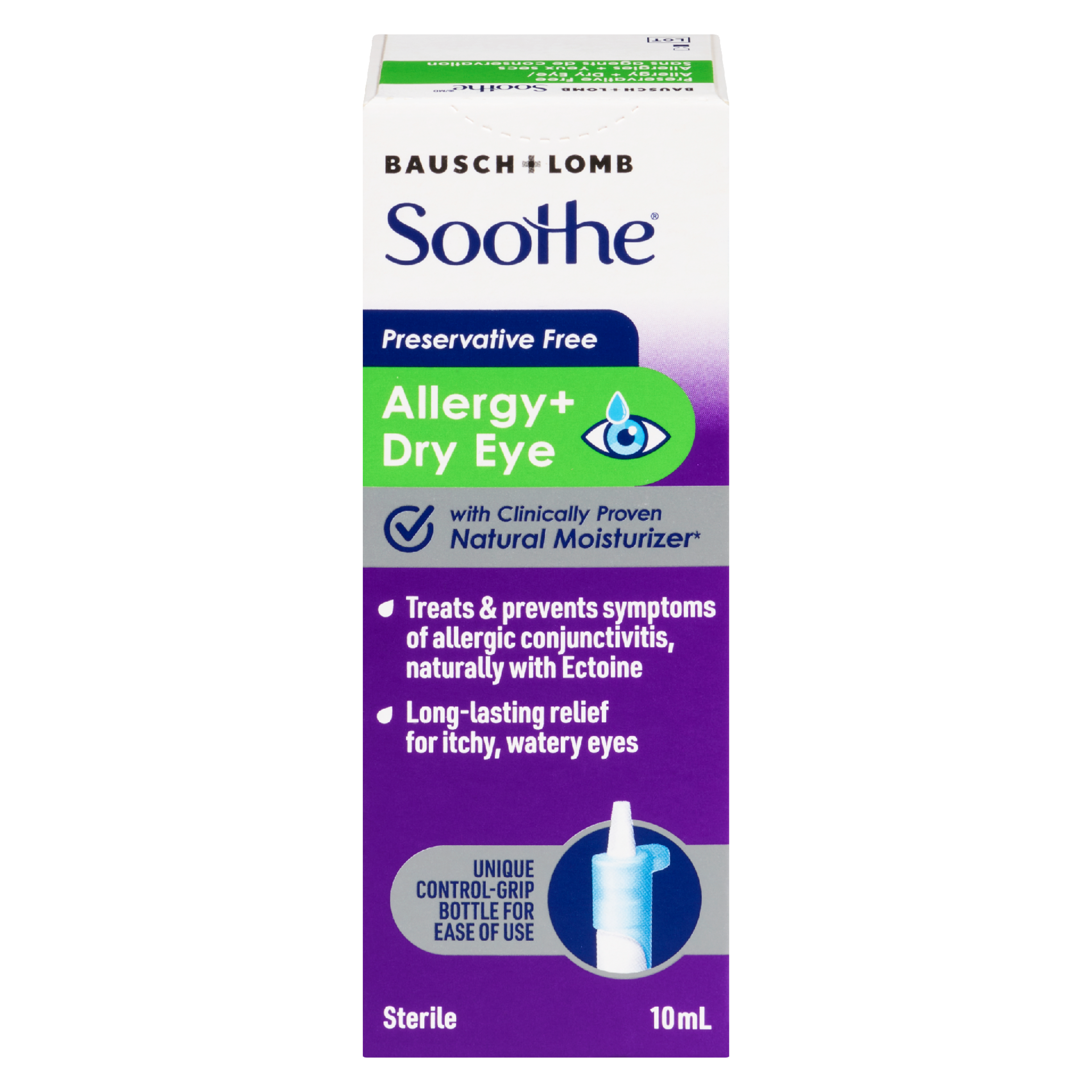 Bausch + Lomb Soothe Lubricating Eye Drops Allergy + Dry Eye 10 ml