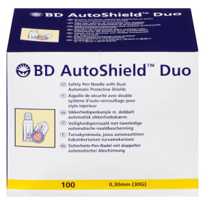 BD AutoShield Duo 100 Safety Pen Needle with Dual Automatic Protective Shields