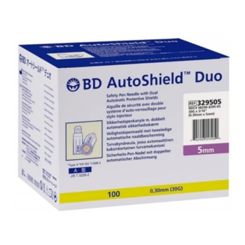 BD Autoshield DUO 30 G 5mm Safety Pen Needle (100 Count)