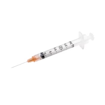 BD Integra 3 mL Retracting Safety Syringe wih Needle 25 G x 5/8 in (100 Count)