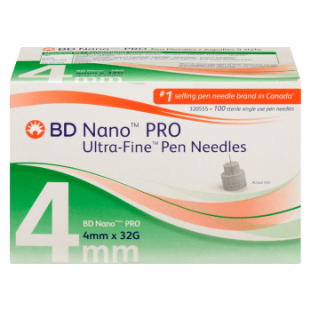 BD Nano Pro Ultra-Fine Pen Needles 320555 100 Sterile Single Use Pen Needles