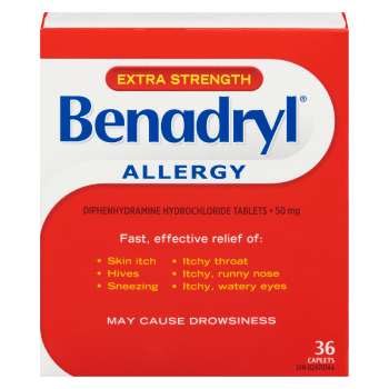 Benadryl Allergy Extra Strength 50 mg 36 Caplets