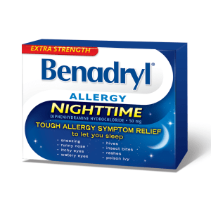 Benadryl Allergy Extra Strength Nighttime 50 mg 24 Caplets
