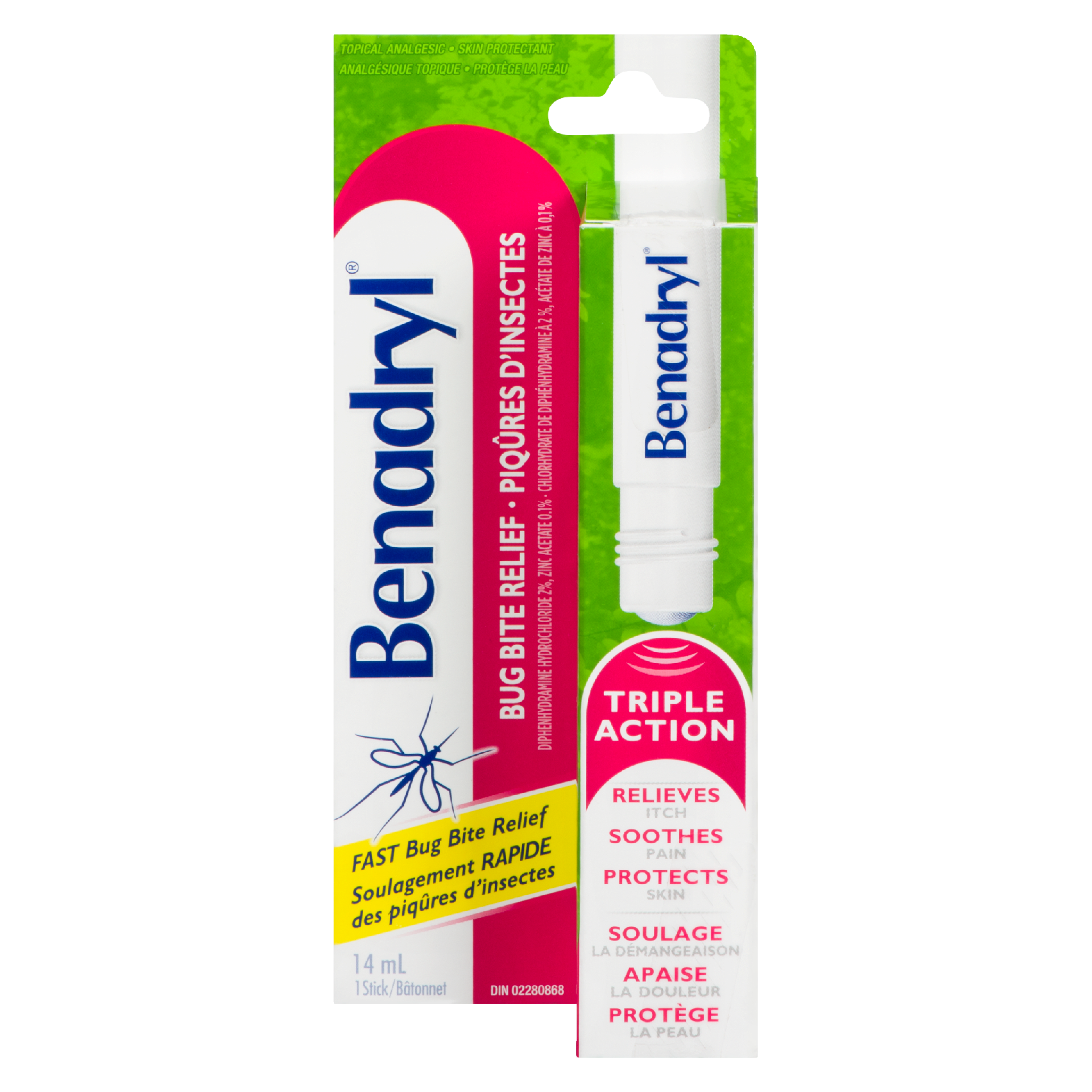 Benadryl Bug Bite Relief 1 Stick 14 ml
