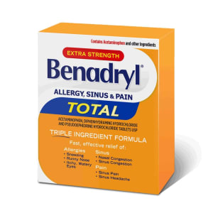 Benadryl Total Allergy, Sinus & Pain Extra Strength 30 Caplets