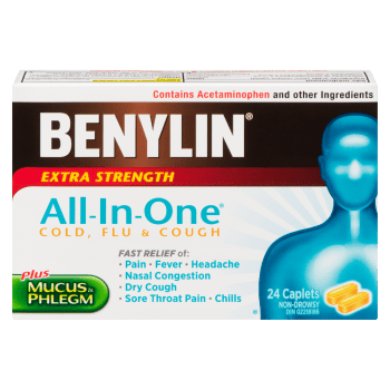 Benylin All-In-One Cold, Flu & Cough Extra Strength 24 Caplets