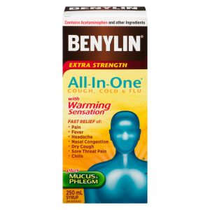 Benylin All-In-One Cough, Cold & Flu Syrup Extra Strength 250 ml
