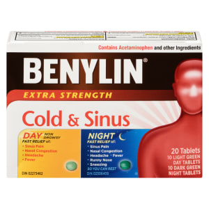 Benylin Cold & Sinus Extra Strength 20 Tablets