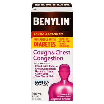 Benylin Cough & Chest Congestion Syrup Extra Strength for People with Diabetes 100 ml