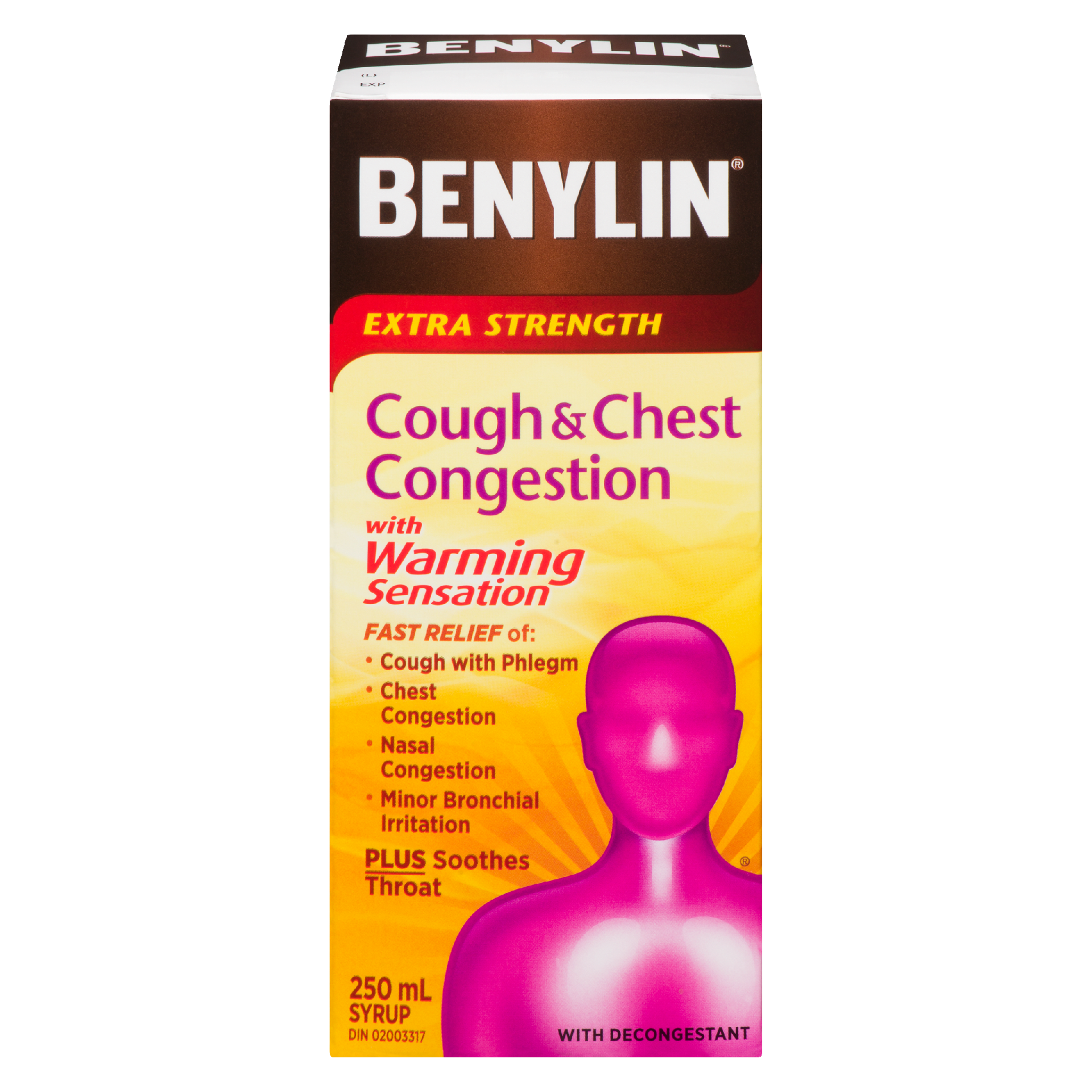Benylin Cough & Chest Congestion Syrup Extra Strength with Warming Sensation 250 ml