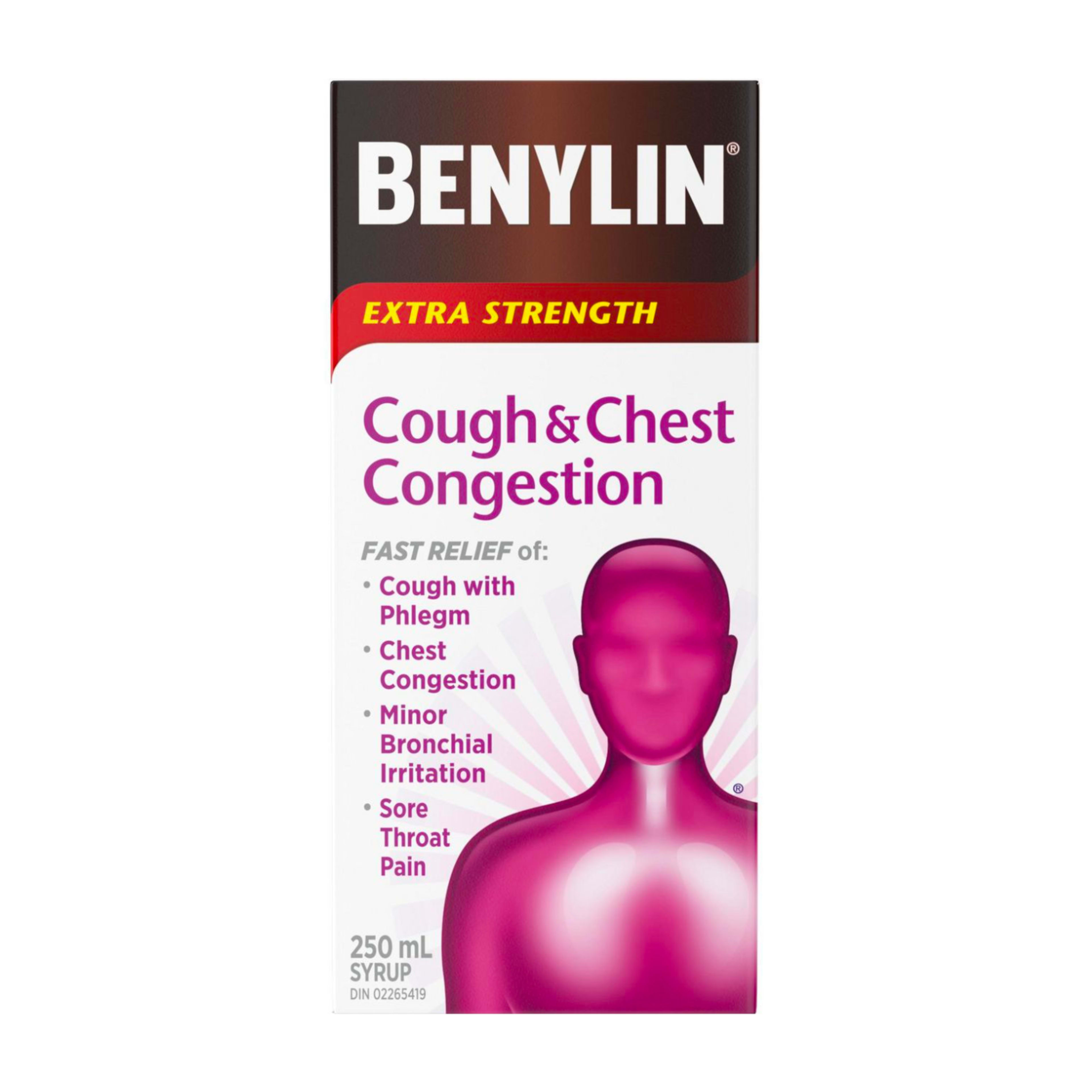 Benylin Syrup Cough & Chest Congestion Extra Strength 250 ml