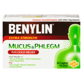 Benylin Mucus & Phlegm Plus Cold Relief Extra Strength 24 Caplets