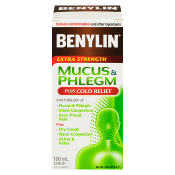 Benylin Mucus & Phlegm Syrup Extra Strength 180 ml