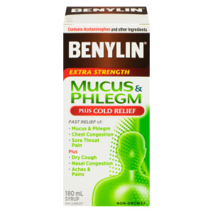 Benylin Mucus & Phlegm Syrup Extra Strength 180 ml