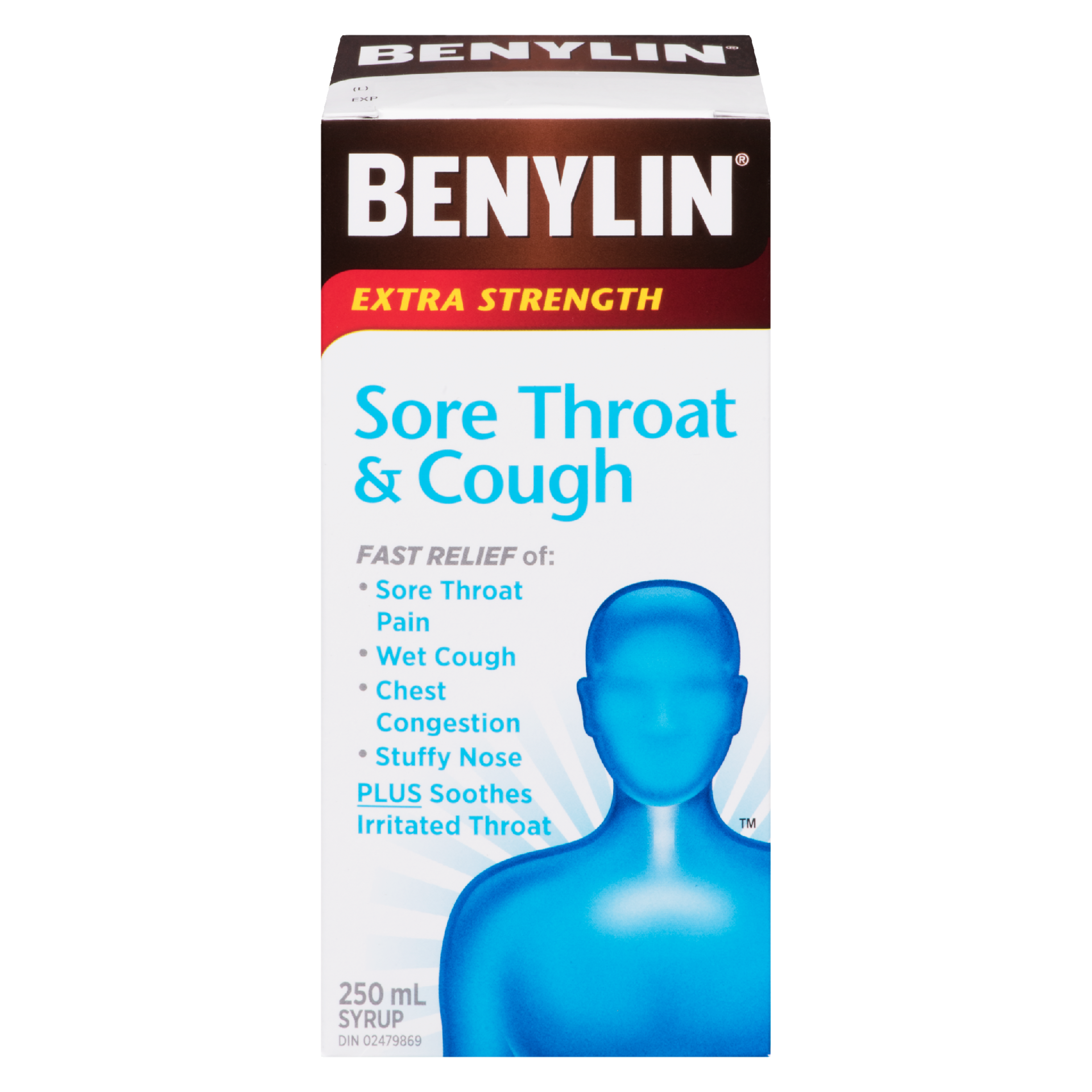 Benylin Sore Throat & Cough Syrup Extra Strength 250 ml