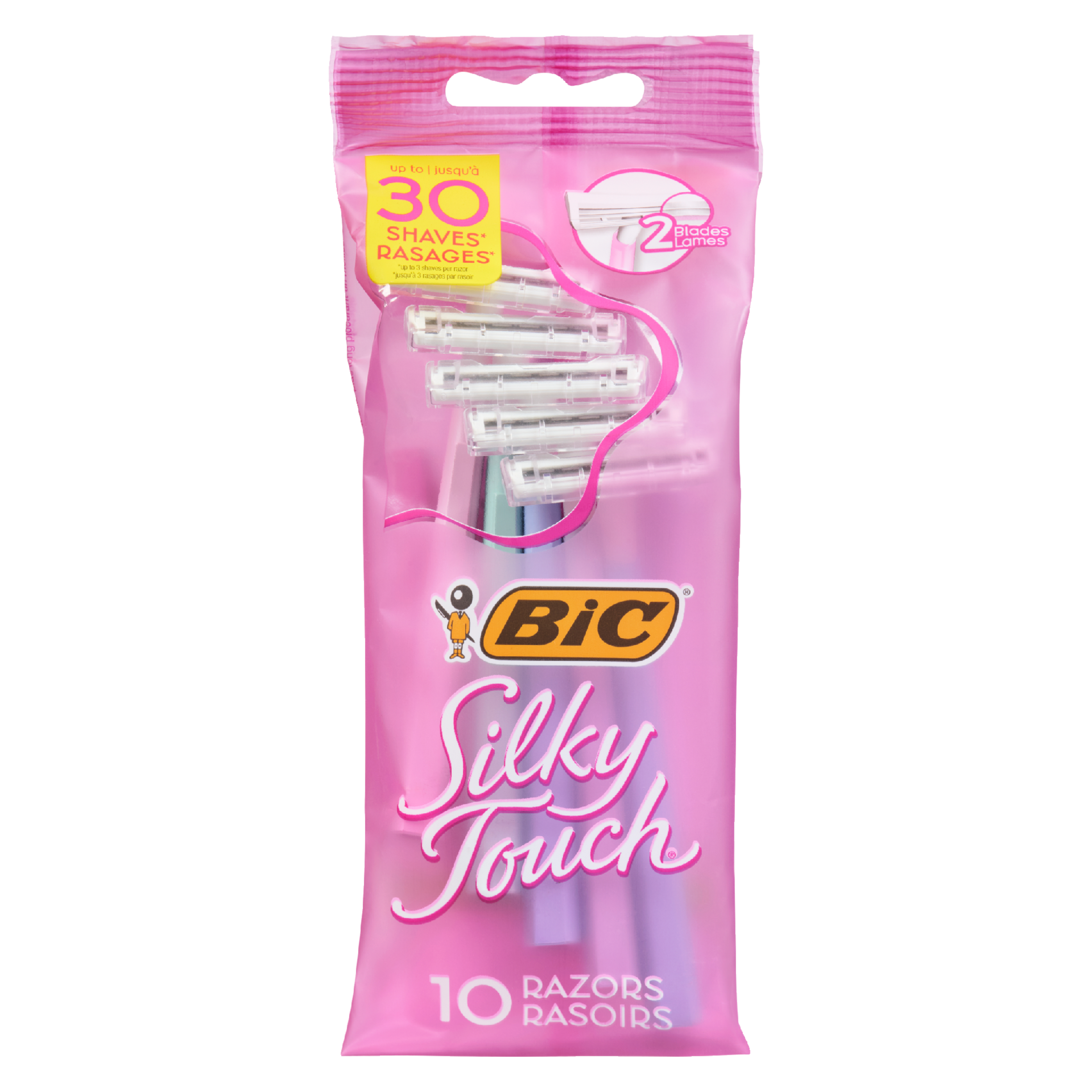 BIC Silky Touch 2 Blades 10 Razors