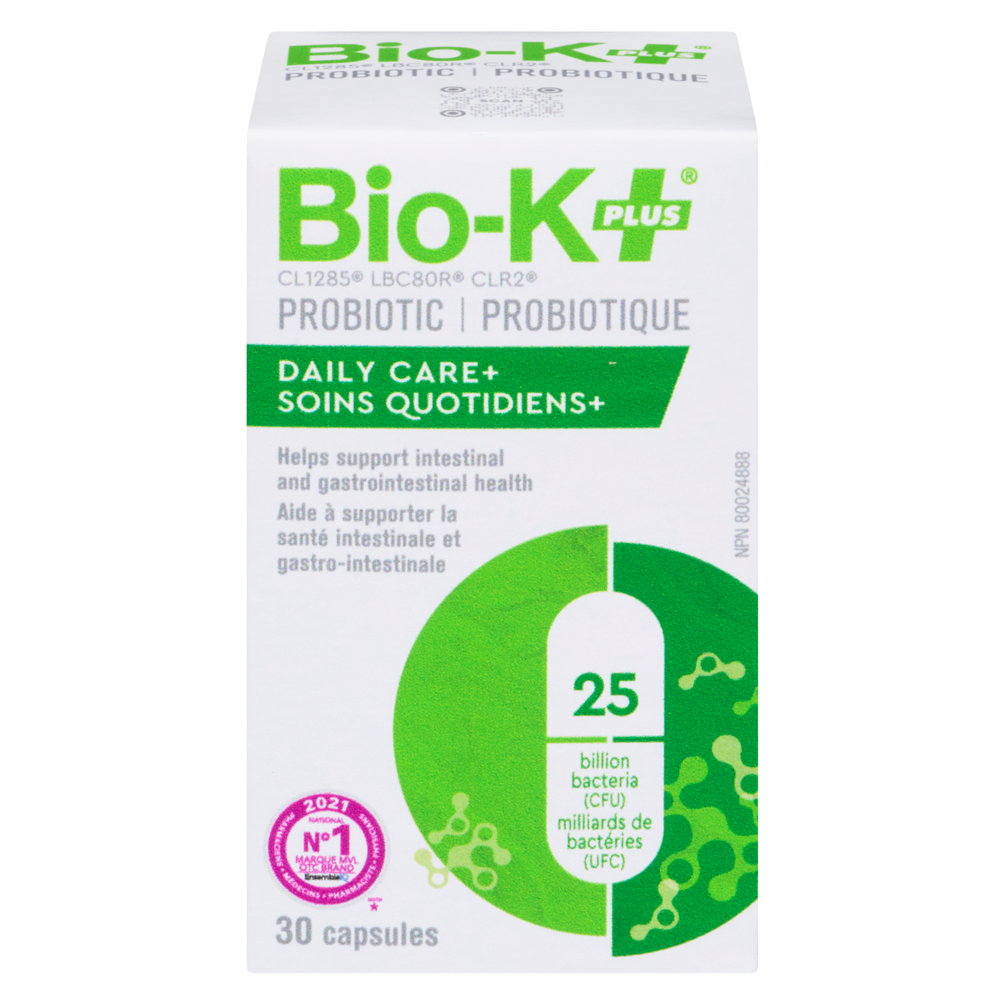 Bio-K Plus Probiotic Daily Care+ 30 Capsules